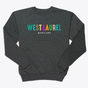 West Laurel Maryland Color Pop Premium Crewneck Sweatshirt