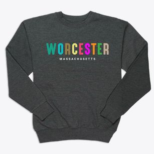 Worcester Massachusetts Color Pop Premium Crewneck Sweatshirt