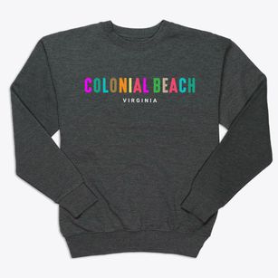 Colonial Beach Virginia Color Pop Premium Crewneck Sweatshirt