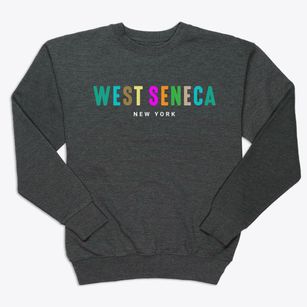 West Seneca New York Color Pop Premium Crewneck Sweatshirt