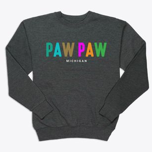 Paw Paw Michigan Color Pop Premium Crewneck Sweatshirt