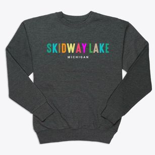 Skidway Lake Michigan Color Pop Premium Crewneck Sweatshirt