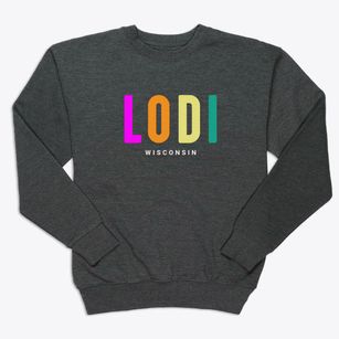 Lodi Wisconsin Color Pop Premium Crewneck Sweatshirt