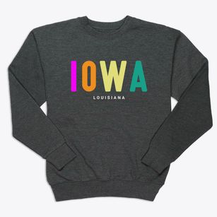 Iowa Louisiana Color Pop Premium Crewneck Sweatshirt