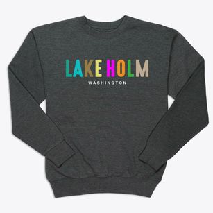 Lake Holm Washington Color Pop Premium Crewneck Sweatshirt