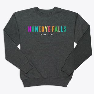 Honeoye Falls New York Color Pop Premium Crewneck Sweatshirt