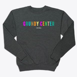 Grundy Center Iowa Color Pop Premium Crewneck Sweatshirt