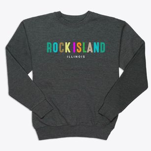 Rock Island Illinois Color Pop Premium Crewneck Sweatshirt