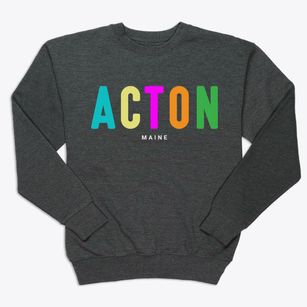 Acton Maine Color Pop Premium Crewneck Sweatshirt