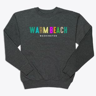 Warm Beach Washington Color Pop Premium Crewneck Sweatshirt