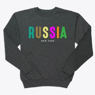 Russia New York Color Pop Premium Crewneck Sweatshirt