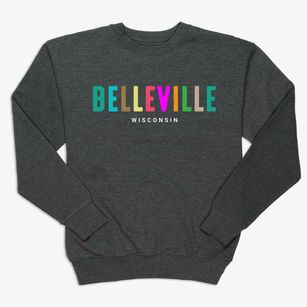 Belleville Wisconsin Color Pop Premium Crewneck Sweatshirt