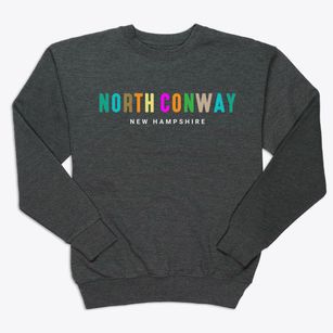 North Conway New Hampshire Color Pop Premium Crewneck Sweatshirt