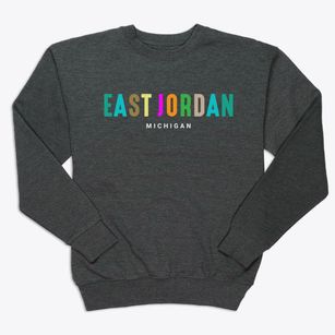 East Jordan Michigan Color Pop Premium Crewneck Sweatshirt