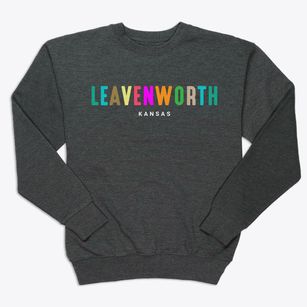 Leavenworth Kansas Color Pop Premium Crewneck Sweatshirt