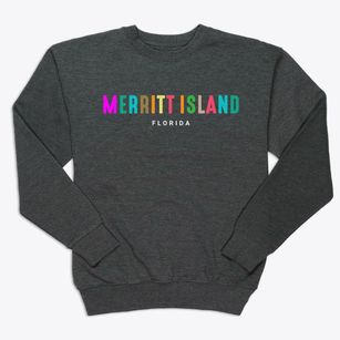 Merritt Island Florida Color Pop Premium Crewneck Sweatshirt
