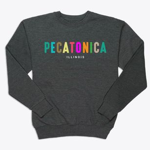 Pecatonica Illinois Color Pop Premium Crewneck Sweatshirt