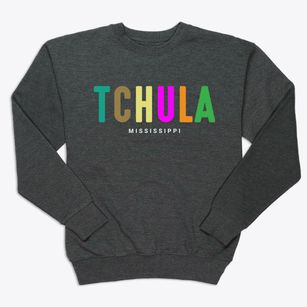Tchula Mississippi Color Pop Premium Crewneck Sweatshirt