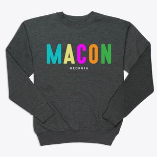 Macon Georgia Color Pop Premium Crewneck Sweatshirt