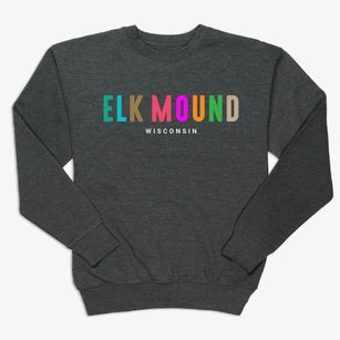 Elk Mound Wisconsin Color Pop Premium Crewneck Sweatshirt