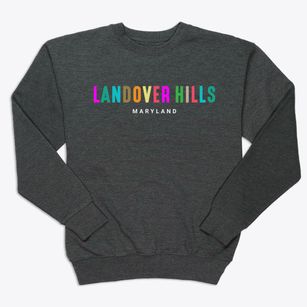 Landover Hills Maryland Color Pop Premium Crewneck Sweatshirt