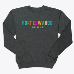 Port Edwards Wisconsin Color Pop Premium Crewneck Sweatshirt