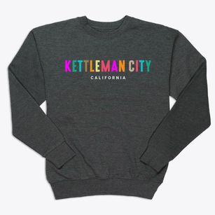 Kettleman City California Color Pop Premium Crewneck Sweatshirt