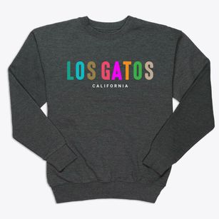 Los Gatos California Color Pop Premium Crewneck Sweatshirt