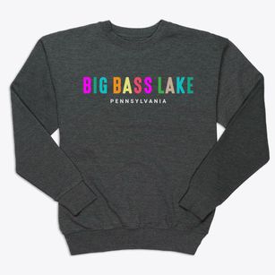 Big Bass Lake Pennsylvania Color Pop Premium Crewneck Sweatshirt