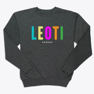 Leoti Kansas Color Pop Premium Crewneck Sweatshirt