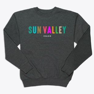 Sun Valley Idaho Color Pop Premium Crewneck Sweatshirt