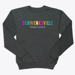 Schwenksville Pennsylvania Color Pop Premium Crewneck Sweatshirt