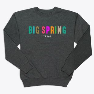 Big Spring Texas Color Pop Premium Crewneck Sweatshirt