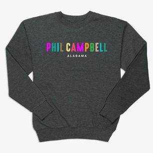 Phil Campbell Alabama Color Pop Premium Crewneck Sweatshirt