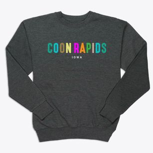 Coon Rapids Iowa Color Pop Premium Crewneck Sweatshirt