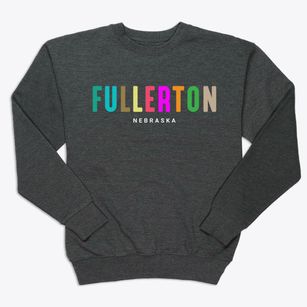 Fullerton Nebraska Color Pop Premium Crewneck Sweatshirt