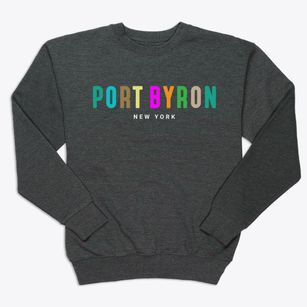 Port Byron New York Color Pop Premium Crewneck Sweatshirt