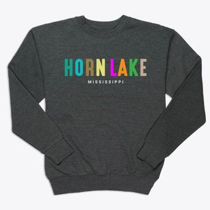 Horn Lake Mississippi Color Pop Premium Crewneck Sweatshirt