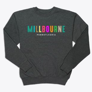 Millbourne Pennsylvania Color Pop Premium Crewneck Sweatshirt