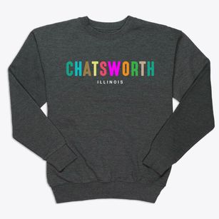 Chatsworth Illinois Color Pop Premium Crewneck Sweatshirt