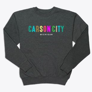 Carson City Michigan Color Pop Premium Crewneck Sweatshirt