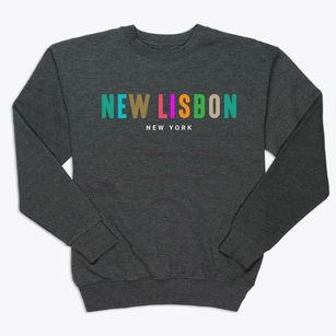 New Lisbon New York Color Pop Premium Crewneck Sweatshirt