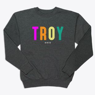 Troy Ohio Color Pop Premium Crewneck Sweatshirt