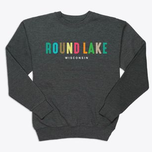 Round Lake Wisconsin Color Pop Premium Crewneck Sweatshirt