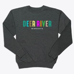 Deer River Minnesota Color Pop Premium Crewneck Sweatshirt