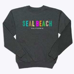 Seal Beach California Color Pop Premium Crewneck Sweatshirt