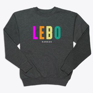 Lebo Kansas Color Pop Premium Crewneck Sweatshirt