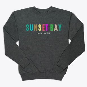 Sunset Bay New York Color Pop Premium Crewneck Sweatshirt