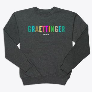 Graettinger Iowa Color Pop Premium Crewneck Sweatshirt