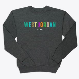 West Jordan Utah Color Pop Premium Crewneck Sweatshirt